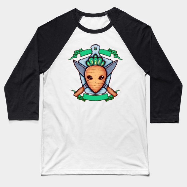 Carrot and Knife Coat of Arms Baseball T-Shirt by zarya_kiqo